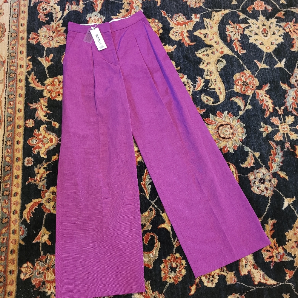 Partow Sands Pleated Wide Leg Pants NWT